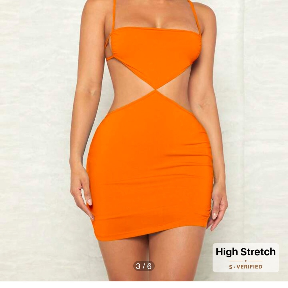 SHEIN never worn before orange dress